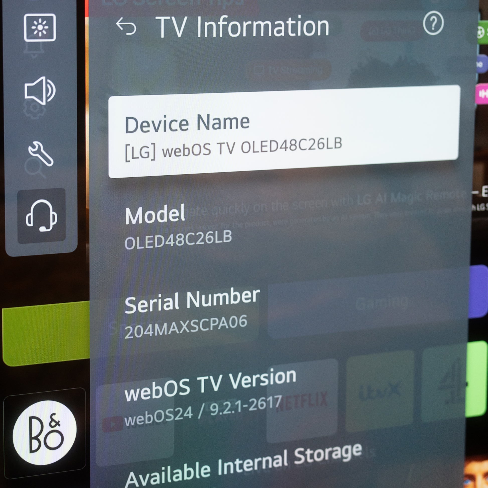 Bang & Olufsen | B&O Beovision Contour 48″ MK2 - Anthracite & Grey Mélange